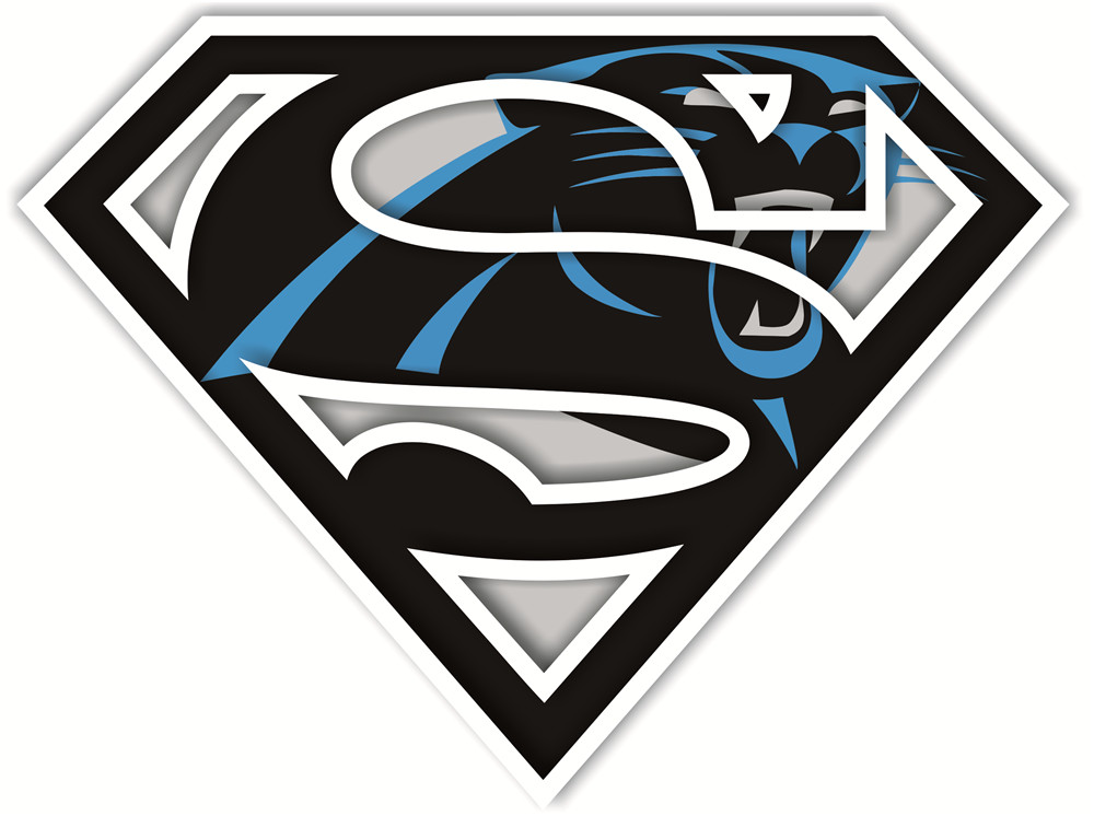 Carolina Panthers superman logos iron on heat transfer